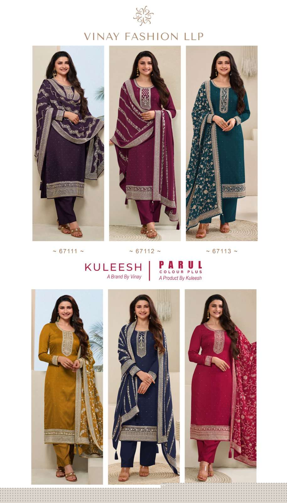 Kuleesh-Parul-Color-Vinay Fshion-Asliwholesale-z-Catalogue